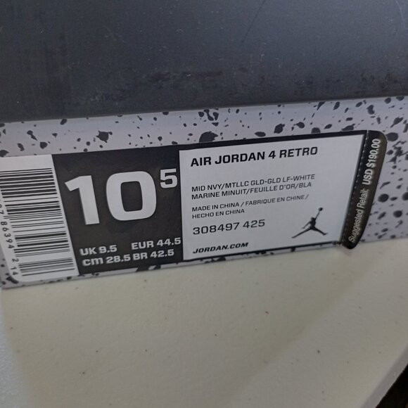 Size 10.5 - Air Jordan 4 Retro Dunk From Above OG box excellent condition - Picture 6 of 11